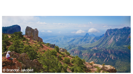 Troy Jakobeit pauses to reflect on the magnificent view at Big Bend National Park.
