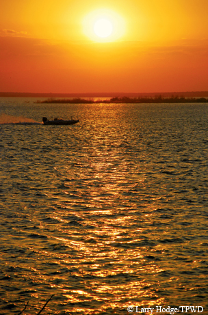Sunset over the lake