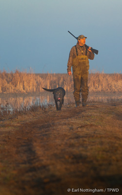 man in field