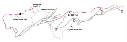Trail map of Davis Mountains State Park