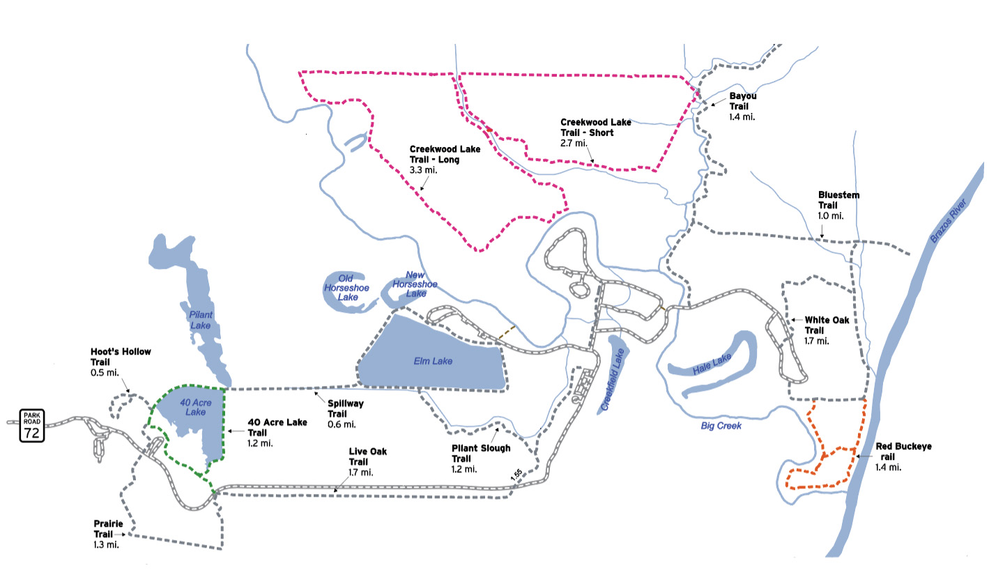 Trail map of Davis Mountains State Park
