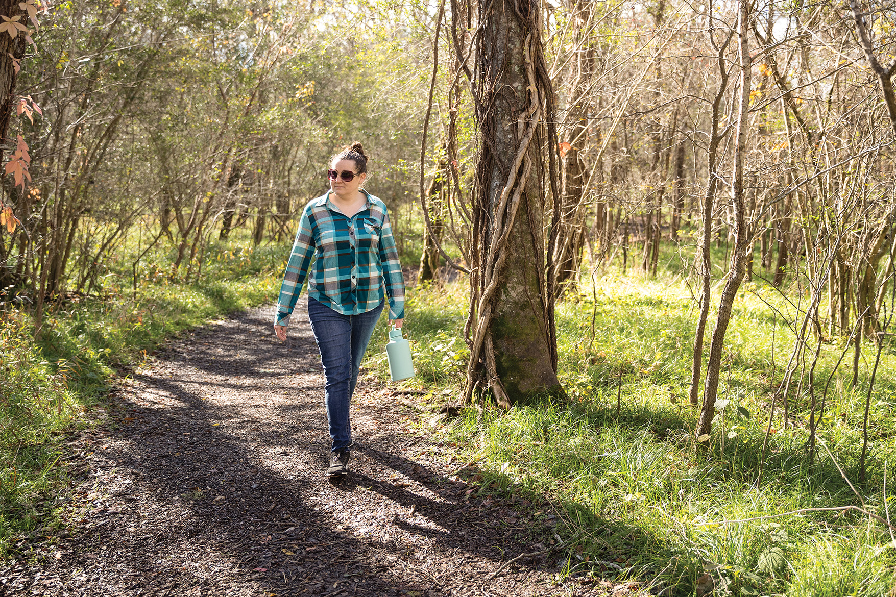 Hikers on the CCC trail at Davis Mountains