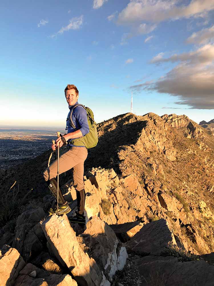 Ky hikes Franklin Mountains Ridgeline