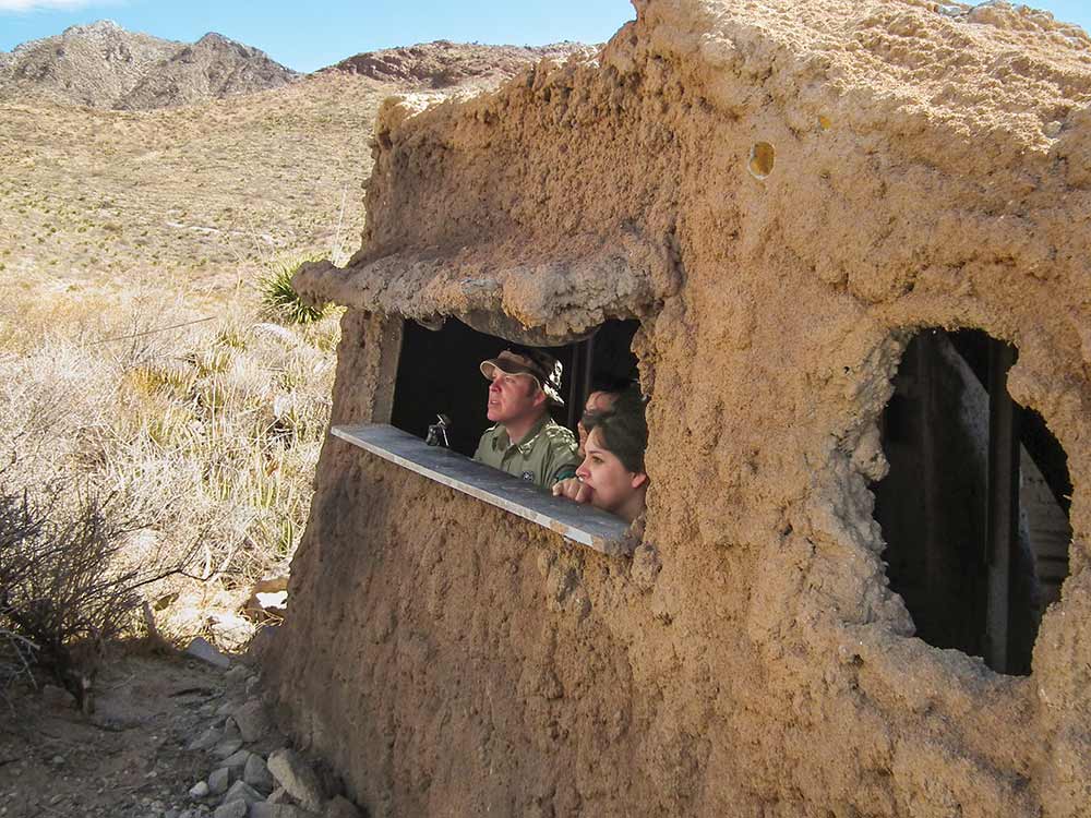 Franklin Mountains bird blind