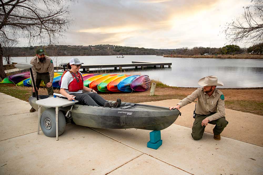 Kayak Transfer Bench and Chariot