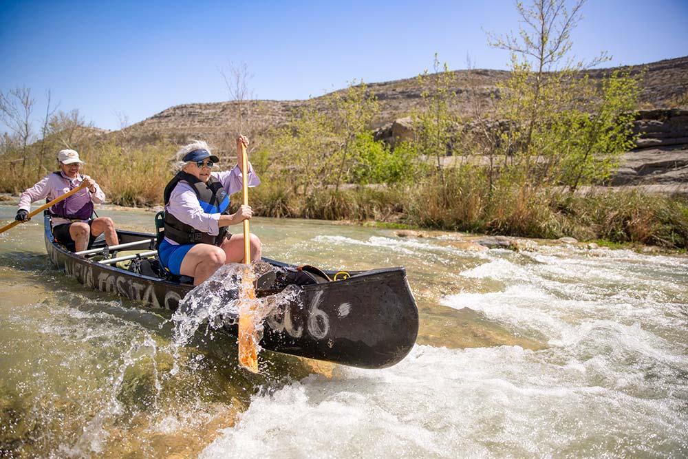 paddlers hit the rapids