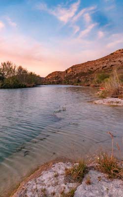 Sunrise from paddle camp 20 on Devils River