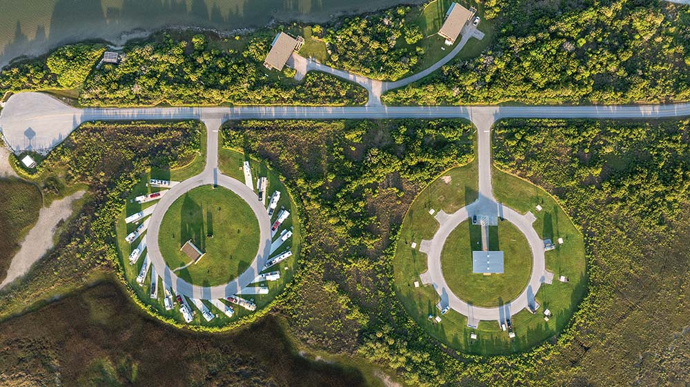 campsite aerial