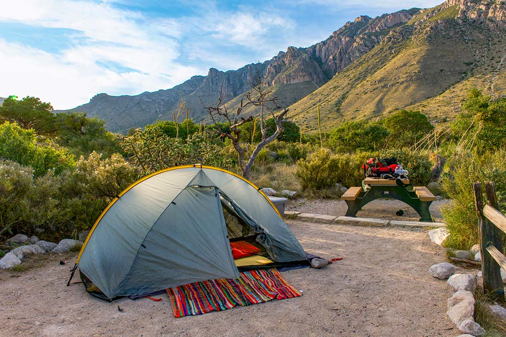 tent at campsite