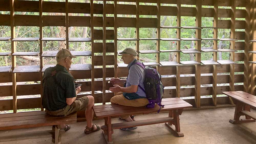 Tom and Raineer at Estero de Llano SP bird blind