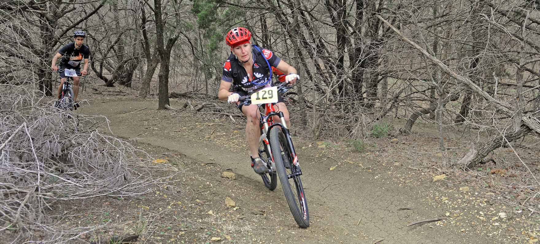 Mountain bikers at Cedar Hill SP