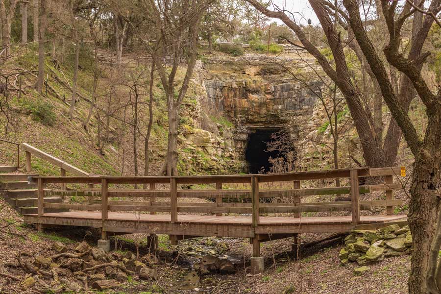 View of the walkway and Tunnel at Old Tunnel State Park