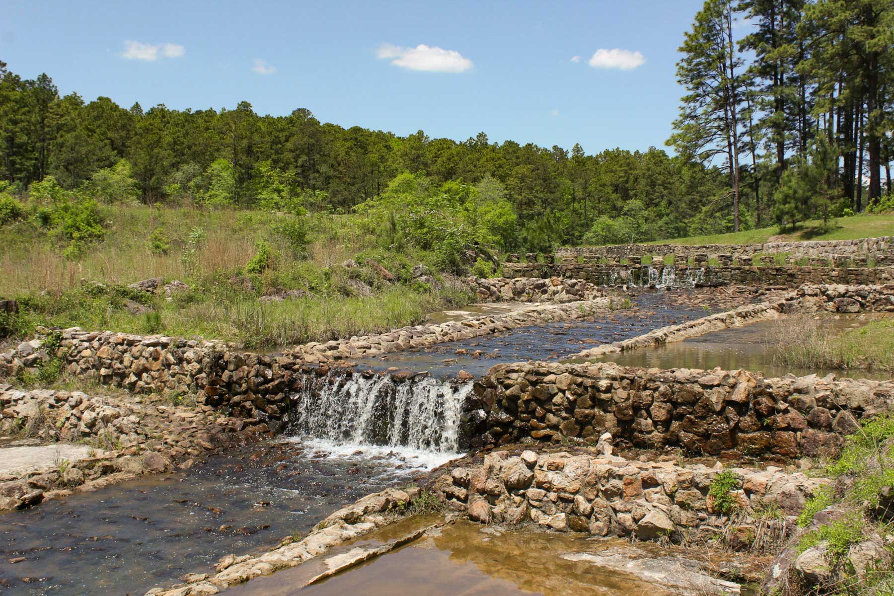 Boykin Creek waterfall tumbles over rocks
