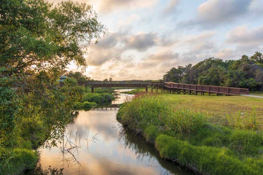 View of walkway over Tule Creek