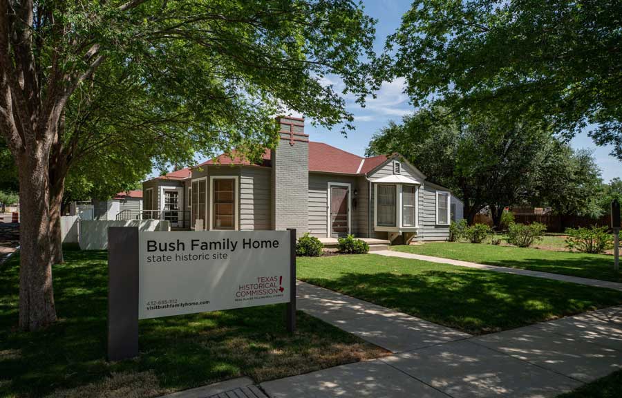 Exterior of Bush Family Home in Midland, TX