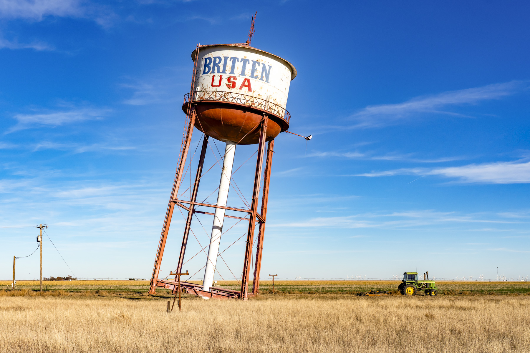 leaning water tower