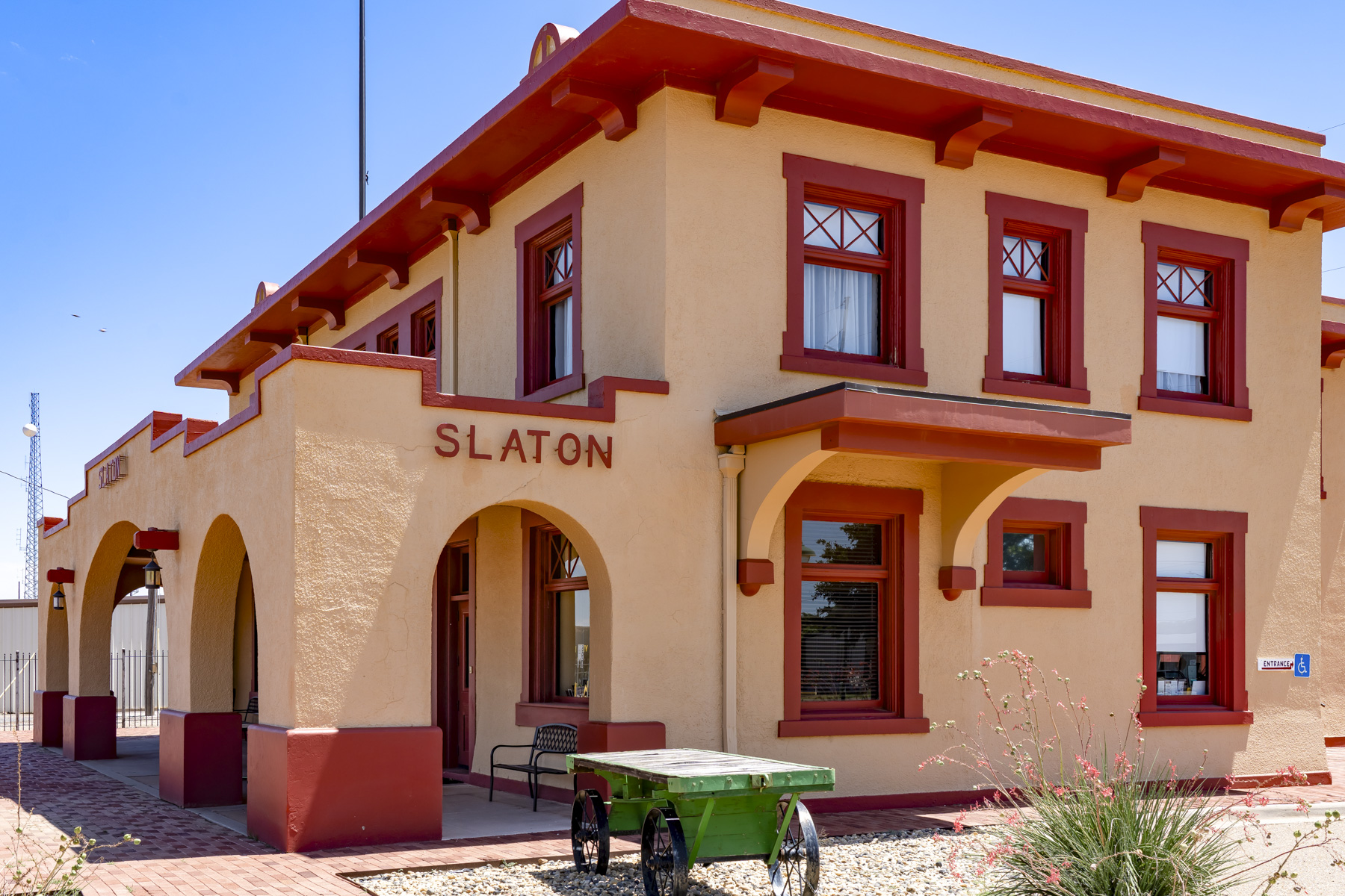 Stucco Exterior of Slaton Harvey House