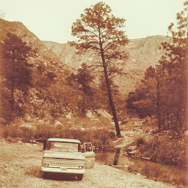 Game wardens pickup truck in McKittrick Canyon.