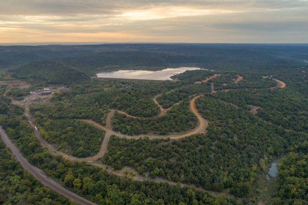 Aerial view of Palo Pinto Mountains State Park