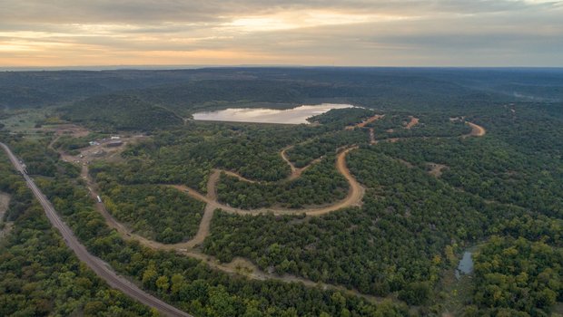 Aerial view of Palo Pinto Mountains State Park