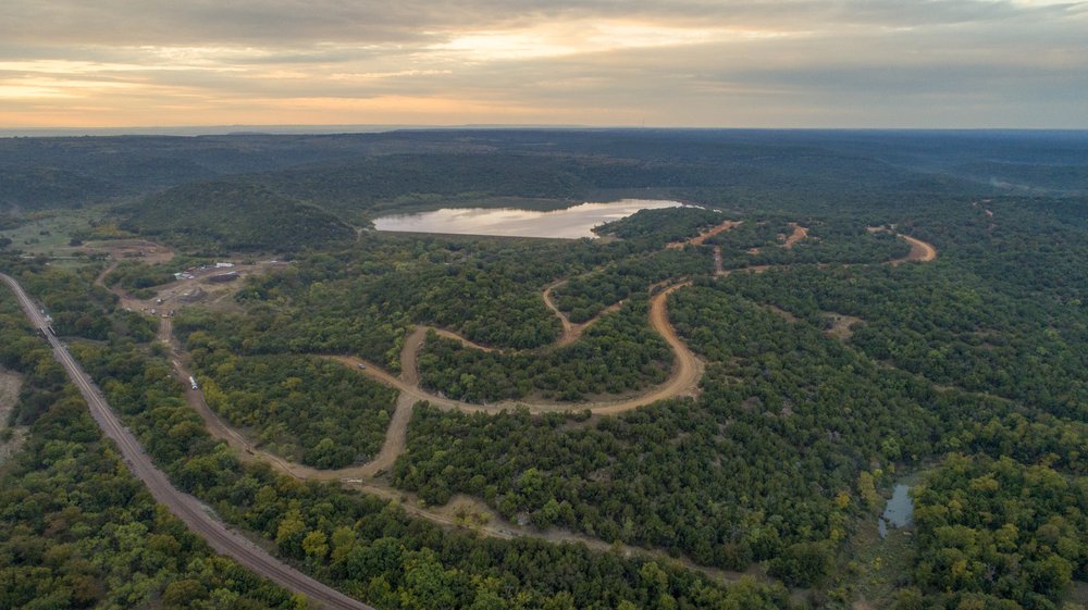 Aerial view of Palo Pinto Mountains State Park
