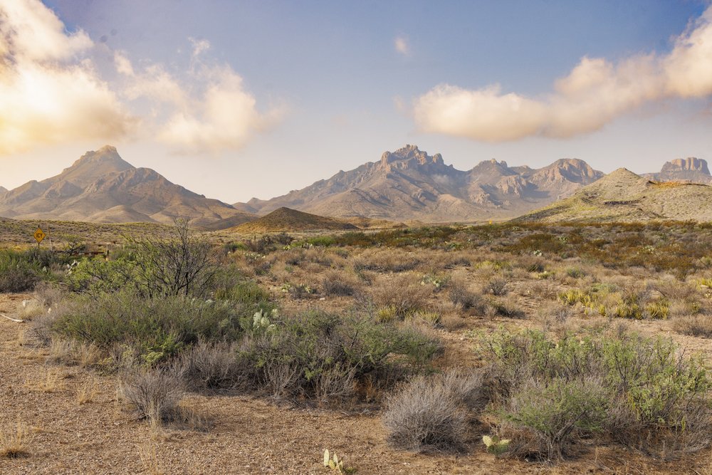 A view of the Chisos Mountains.