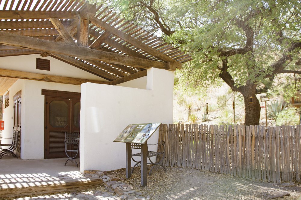 Emory Oak Wildlife viewing area building.