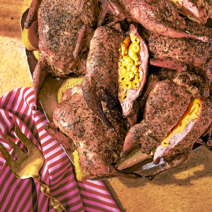 Mac and cheese quail.