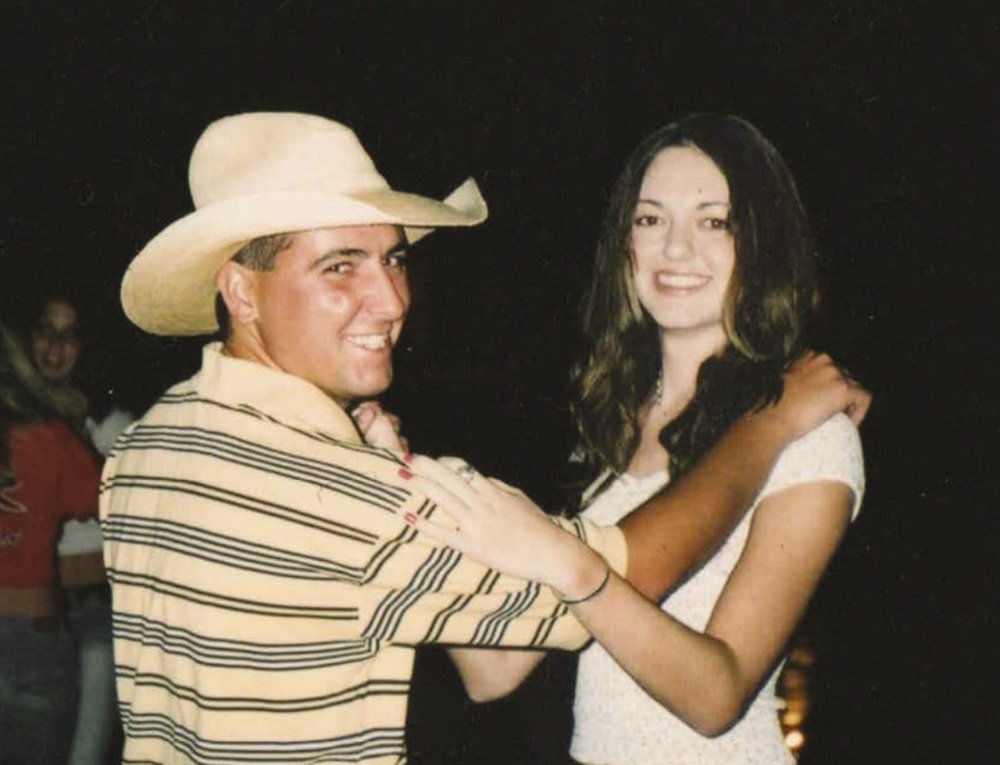 A couple dancing.