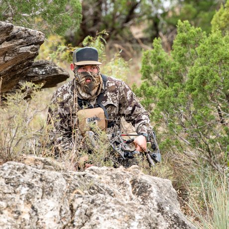 Man hunting in the woods.