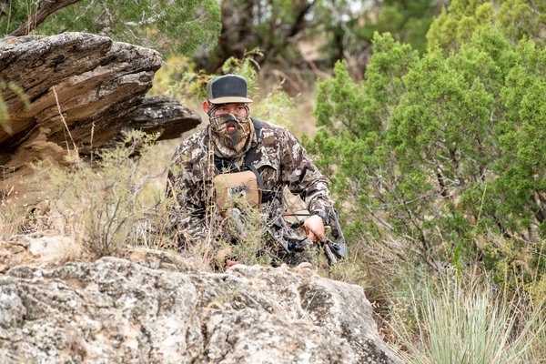 Man hunting in the woods.