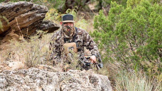 Man hunting in the woods.
