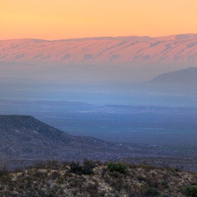 Landscape view of Chinati Mountains.