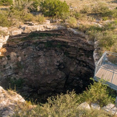 View into Devil's Sinkhole.