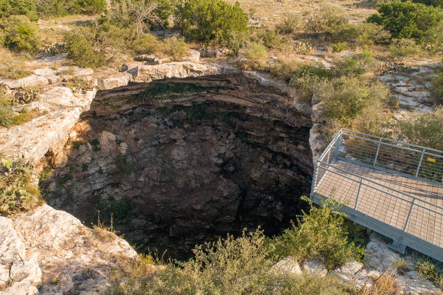 View into Devil's Sinkhole.