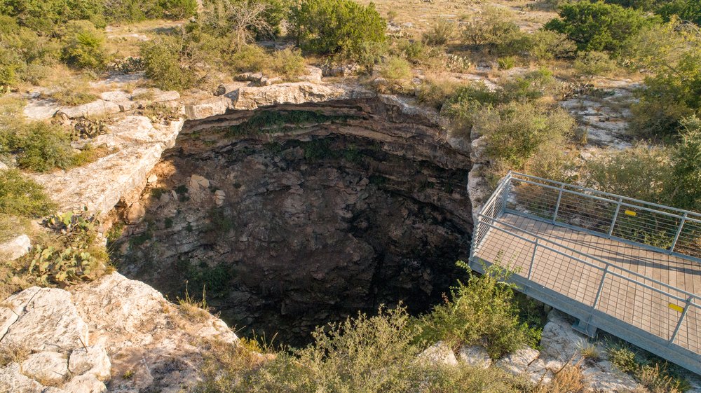 View into Devil's Sinkhole.