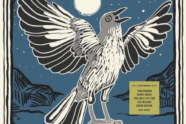 Album cover of a stylized mockingbird.