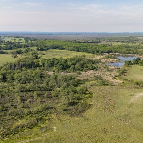Ariel shot of new state property along the Trinity River