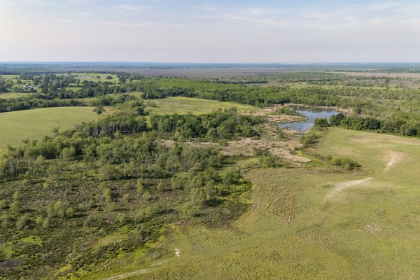Ariel shot of new state property along the Trinity River