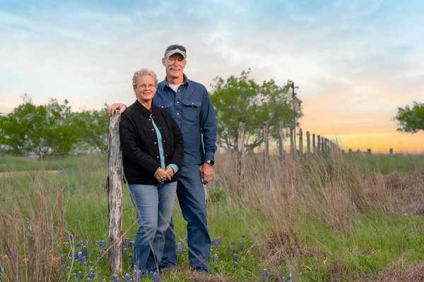 Mark and Cheryl Brown on their La Grange ranch