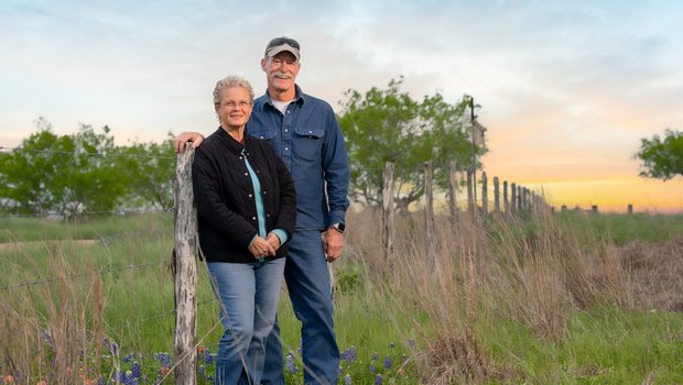 Mark and Cheryl Brown on their La Grange ranch