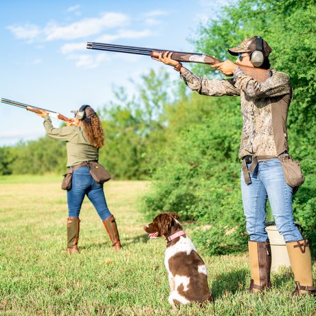 Michelle Tella and Vanessa Sanchez hunt dove at Resaca de la Palma state park
