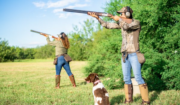 Michelle Tella and Vanessa Sanchez hunt dove at Resaca de la Palma state park