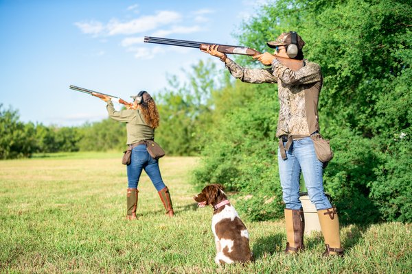 Michelle Tella and Vanessa Sanchez hunt dove at Resaca de la Palma state park