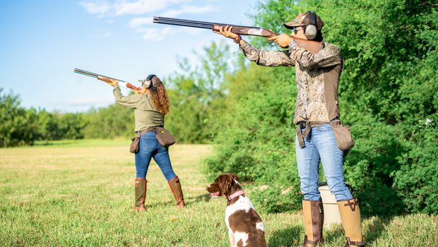 Michelle Tella and Vanessa Sanchez hunt dove at Resaca de la Palma state park
