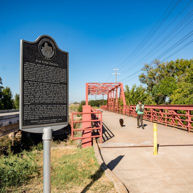 The historic bridge along the Bluebird Trail at Ray Roberts Lake State Park