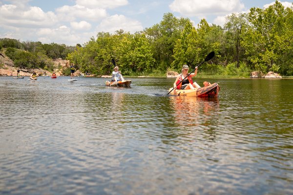 Paddlers enjoy Inks Lake