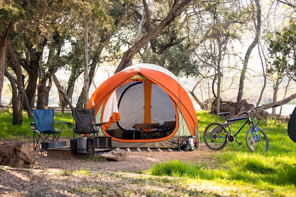 Campsite at Inks Lake state park