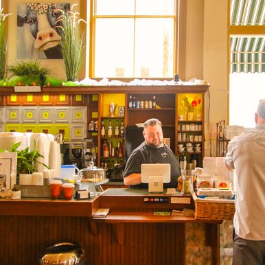 The lunch counter at Weisman's