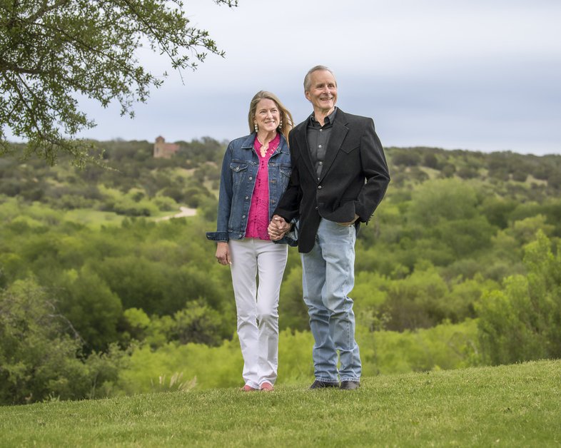 Owners Mike and Mary Terry walk their property at the MT7 ranch